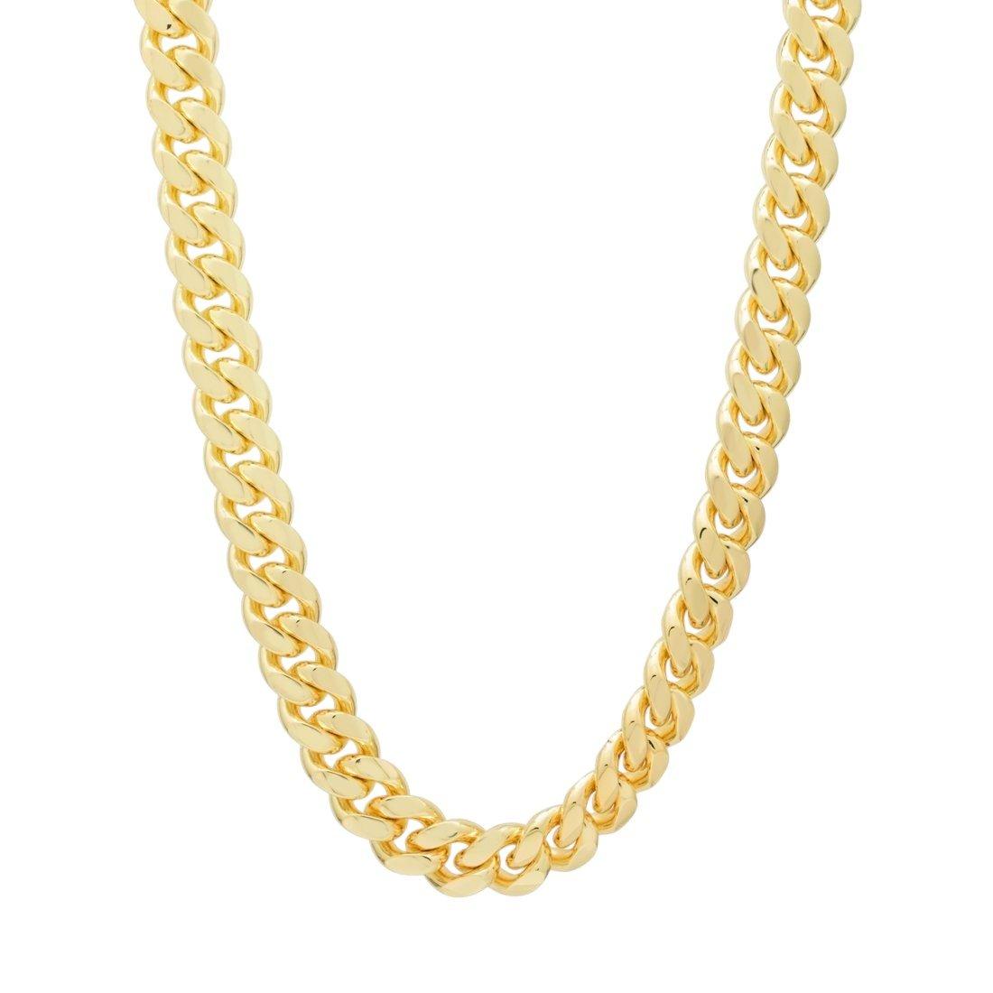King Ice 10mm Miami Cuban Link Chain - 14K Gold - GOLD